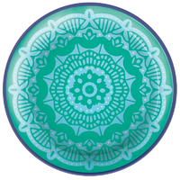 Boho Vibes Premium Plastic Dinner Plates 4 Pack