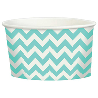 Chevron Robins Egg Blue Treat Cups 20 Pack