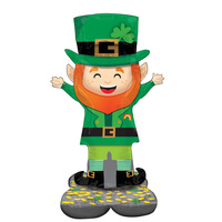 St Patrick's Day Lucky Leprechaun AirLoonz Foil Balloon