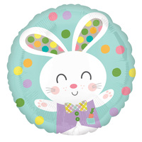 Easter Spotted Bunny Jumbo Round Balloon