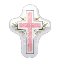 My First Communion Pink SuperShape Foil Balloon