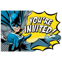 Batman Heroes Unite Post Card Invites 8 Pack