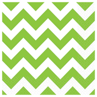 Chevron Kiwi Green Lunch Napkins 16 Pack