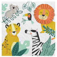 Get Wild Jungle Lunch Napkins 16 Pack