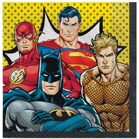Justice League Heroes Unite Lunch Napkins 16 Pack