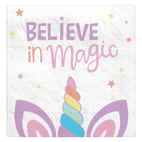 Unicorn Party Lunch Napkins 16 Pack