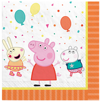 Peppa Pig Birthday Lunch Napkins 16 Pack