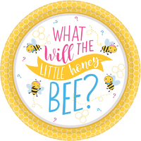 Baby Shower What Will It Bee? Lunch Cake Dessert Plates 