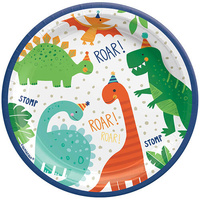 Dino-Mite Party Dinosaur 17cm Round Paper Plates