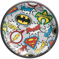 Justice League Heroes Unite Lunch Cake Dessert Plates 8 Pack