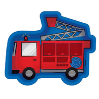 First Responders Fire Truck Shaped Paper Plates 8 Pack