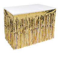 Gold Metallic Table Skirting 1-Ply 