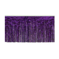 Purple Metallic Table Skirting 1-Ply