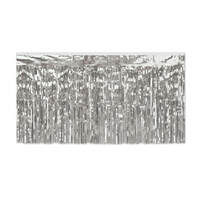 Silver Metallic Table Skirting 1-Ply