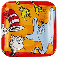 Dr Seuss Square Dinner Plates 8 Pack