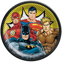 Justice League Heroes Unite Round Dinner Plates 8 Pack
