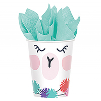 Llama Fun Paper Cups 8 Pack