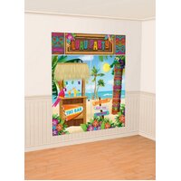 Hawaiian Luau Tiki Scene Setter Backdrop