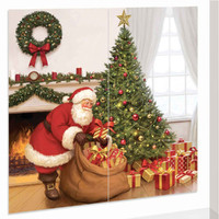 Christmas Santa Claus Scene Setters Backdrop Wall Decorating Kit