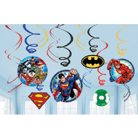 Justice League Hanging Swirls Value Pack of 12