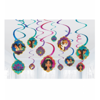 Aladdin Spiral Swirls Decorations 12 Pack