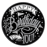 Hooray, It's Your Birthday Round Paper Lunch Dessert Cake Plates 18 Pack