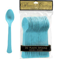 Caribbean Blue Spoons 20 Pack