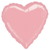 Metallic Pearl Pastel Pink Heart Shape Foil Balloon