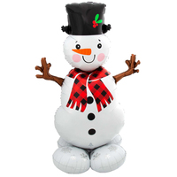 Christmas Snowman Air Fill AirLoonz Foil Balloon