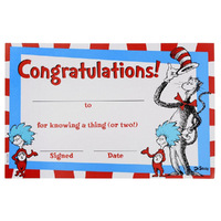 Dr Seuss Book Week Cat in the Hat Certificate 36 Pack