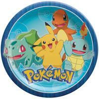 Pokemon Pikachu Round Paper Plates 23cm