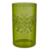 Fiesta Highball Tumbler Olive Green Floral Debossed Finish x1