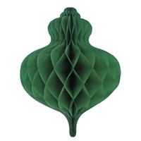 Christmas Honeycomb Green Bauble Decoration x1
