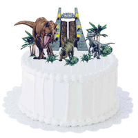 Dinosaur Jurassic Into The Wild Cake Decoration Topper Kit 10 Pack