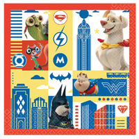 DC Super Hero Pets Lunch Napkins 16 Pack