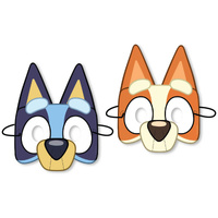 Bluey & Bingo Paper Masks 8 Pack