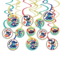 Lilo & Stitch Hanging Spiral Swirl Decorations 12 Pack