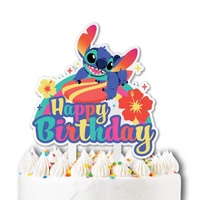Lilo & Stitch Happy Birthday Acrylic Cake Topper