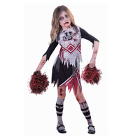 Halloween Zombie Cheerleader Costume Girls 9-10 Years