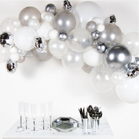 Balloon DIY Garland Kit Silver with 66 Balloons