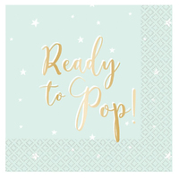 Baby Shower Ready To Pop Lunch Napkins 16 Pack