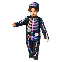 Halloween Ombre Skeleton Girls Costume 3-4 Years 