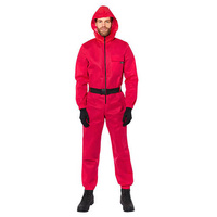 Squid Game Red Jumpsuit Costume Adults Large