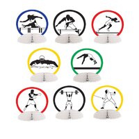 International Sports Mini Honeycomb Centerpiece's Assorted 8 Pack