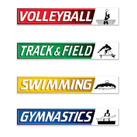 International Sports Street Signs Cutouts Assorted Designs 4 Pack