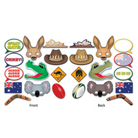 Australia Day Photo Booth Prop Fun Signs 12 Pack