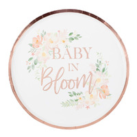 Baby Shower Baby in Bloom Round Paper Dinner Plates 8 Pack