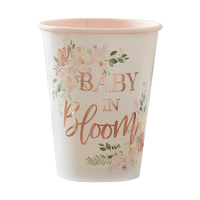 Baby Shower Baby in Bloom Paper Cups 8 Pack