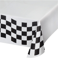 Car Racing Black & White Checkered Paper Tablecover