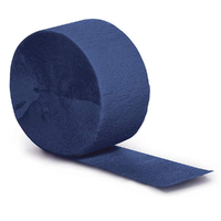 Navy Blue Crepe Paper Streamer Party Decoration